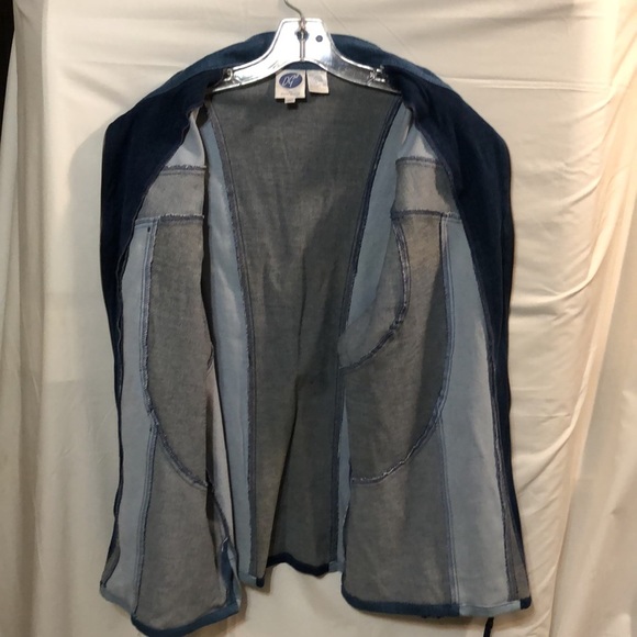 DG2 Diane Gilman Plus Size 2X Patchwork Denim Jacket - Picture 3 of 6